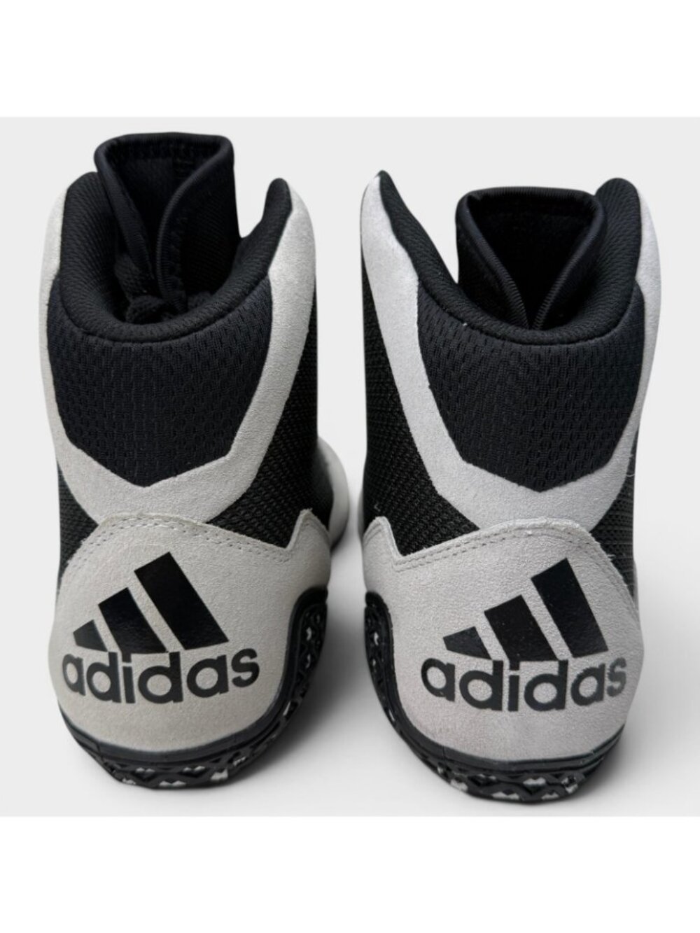 Adidas FZ5381 Mat Wizard 5 Gray White Black Lace-Up Wrestling Shoes Men's US 9.5 - Picture 5 of 13